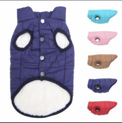  Kutyaruha - kutyakabát, kutyamellény - Bundás, meleg széltörő és vízálló mellény - dzseki - több színben - L - zöld