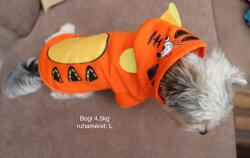  Kutyaruha - Kutyapulóver - Kutyapulcsi - Tigris mintás, kapucnis - L