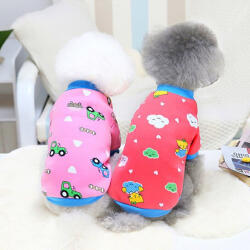  Kutyaruha - Kutyapulóver - Kutyapulcsi - Traktoros és Felhős cica mintával - XL - cicás felhős