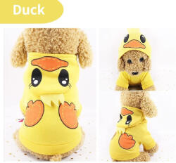  Kutyaruha - Kutyapulóver - Kutyapulcsi - Kacsa mintás, kapucnis - S