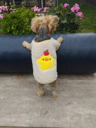  Kutyaruha - Kutyamellény - csibe mintával - L