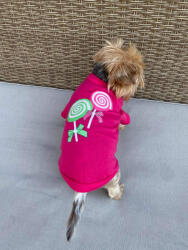  Kutyaruha - Pamut kutyapóló nyalókás mintával - XS