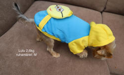  Kutyaruha - Kutyapulóver - Kutyapulcsi - Hátizsákos, kapucnis, meleg kutyapulóver - Mignon mintával - 2XL