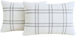 Somnart Set 2 Perne 50x70 Somnart Belina Grid, microfibra, lavabile la masina (SET.2PER.MFB.50X70.IMP.04)