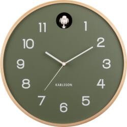 Karlsson Ceas de perete cu cuc Natural Cuckoo, verde (KA5886GR)