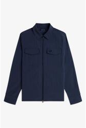 Fred Perry Риза с дълъг ръкав Fred Perry Men's Long Sleeve Zip Overshirt - Dk Airforce 738