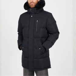 Brave Soul Анорак Brave Soul Mens Hooded Parka with Faux Fur Trimmed Hood - Black