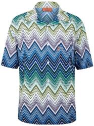 Missoni Zigzag Short-Sleeved Shirt - BLU LIM WHT