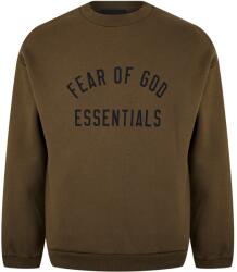 Fear of god essentials Поларена блуза FEAR OF GOD ESSENTIALS Fleece Crew Neck Sweater - Olive