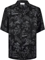 OFF WHITE Риза с къс ръкав OFF WHITE Men's Fresco Bowl Short Sleeve Patterned Shirt - Black