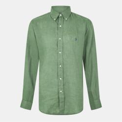 Ralph Lauren Риза с дълъг ръкав Polo Ralph Lauren Linen Long Sleeve Shirt - Fatigue Green