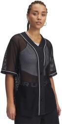 Under Armour Тениска Under Armour Women's Baseball Jersey Oversized Fit Oversized T-Shirt - Black