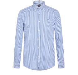 HUGO BOSS Риза с дълъг ръкав Boss Men's Roan BD Striped Long Sleeve Shirt - Med Blue 425