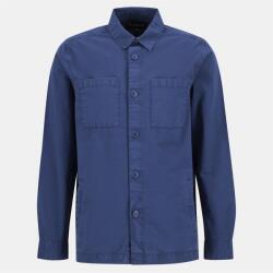 Barbour Риза с дълъг ръкав Barbour Men's Rickfell Ripstop Cotton Long Sleeve Overshirt - Dark Denim NY38