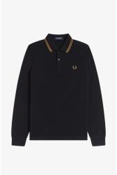 Fred Perry Блуза с яка Fred Perry Long Sleeve Twin Tipped Polo Shirt - Black S77