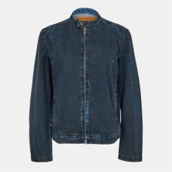 Diesel Яке Diesel Men's Aviation-Inspired Ribbed Zip Bomber Jacket - Blue Denim