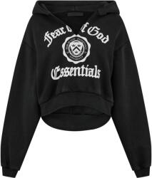 Fear of god essentials Суичър FEAR OF GOD ESSENTIALS Women's V-Neck Pull Over Relaxed Fit Hoodie - Black