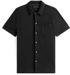Tommy Hilfiger Риза Tommy Hilfiger Men's Short Sleeve Plain Shirt - Black BDS