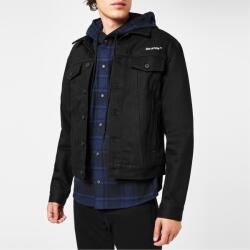 OFF WHITE Яке OFF WHITE Men's Tab Cotton Long Sleeve Diagonal Print Denim Jacket - Black 1001