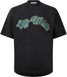 OFF WHITE Тениска OFF WHITE Men's Bacchus Skate Prefaded Distressed T-Shirt - Black Colleg