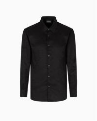 Giorgio Armani Риза с дълъг ръкав EMPORIO ARMANI Men's Geometric Long Sleeve Patterned Shirt - Black AOP FC218