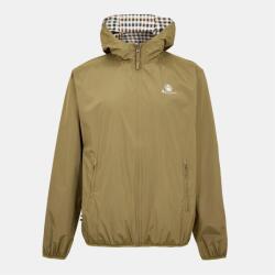 AQUASCUTUM Men's Reversible Check Hooded Long Sleeve Rain Anorak - Army