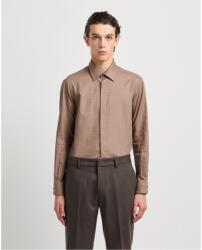 Giorgio Armani Риза с дълъг ръкав EMPORIO ARMANI Men's Long Sleeve Patterned Shirt - Walnut F6133