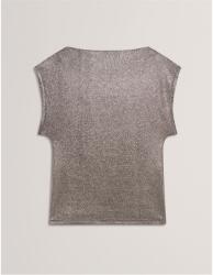 Ted Baker Тениска Ted Baker Women's Metallic Short Sleeve Slim Fit T-Shirt - Charcoal