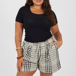 Brave Soul Тениска Brave Soul Plus Size Basic Ribbed Short Sleeve T-shirt - Black