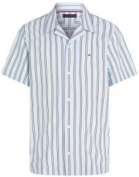 Tommy Hilfiger Риза с къс ръкав Tommy Hilfiger Men's Knitted Stripe Short Sleeve Shirt - Breezy Blue