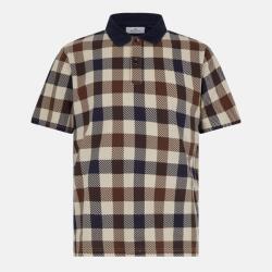 AQUASCUTUM Блуза с яка AQUASCUTUM Big Check Polo Shirt - Navy