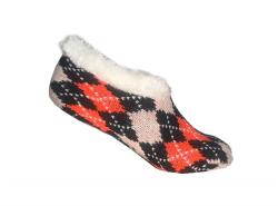 Miso Чорапи Miso Women's Christmas Jacquard Machine Washable Slipper Socks - Orange/Black