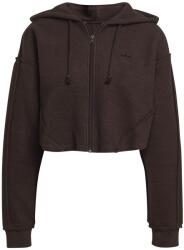 Adidas Дамски суичър Adidas Originals adidas Crop Full-Zip Hoodie Womens - Brown