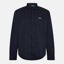 HUGO BOSS Риза с дълъг ръкав Boss Mens BOSS GREEN Motion Long Sleeve Buttoned Shirt with Logo Detail - Dark Blue 402