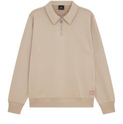 Paul Smith Men's GarmDye Quarter Zip Textured Fleece Relaxed Fit Fleece - Beige 64