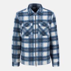 Barbour International Риза с дълъг ръкав Barbour International Men's Clayton Fleece Check Full Zip Long Sleeve Overshirt - Shaded Emerald