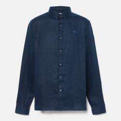Timberland Риза Timberland Men's Mill Brook Linen Leaf Green Long-Sleeve Plain Shirt - Dark Sapphire