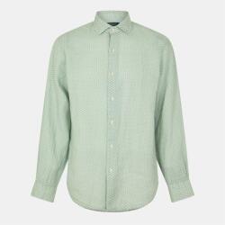 Ralph Lauren Custom Fit Mallet-Print Linen Shirt - Green Hat