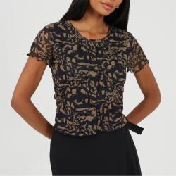 Brave Soul Дамска къса блуза Brave Soul Womens Cropped Mesh Top with Seam Detail - Beige/Black