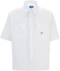 HUGO BOSS Риза Hugo Men's Ekyno Short-Sleeve Plain Shirt - Open White