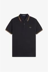 Fred Perry Блуза с яка Fred Perry Short Sleeve Twin Tipped Polo Shirt - Black/Shade S77