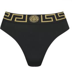 Versace icon Women's Tape High Rise Chlorine Resistant Bikini Bottoms - Blk/Gld A1008