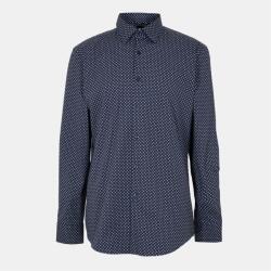 HUGO BOSS Риза с дълъг ръкав Boss Men's Hank Kent Long Sleeve Patterned Tailored Fit Shirt - Dark Blue 404