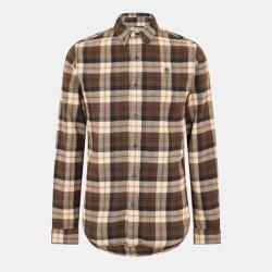 Timberland Men's Long-Sleeve Check Patterned Shirt - Choco Brown