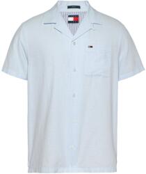 Tommy Hilfiger Риза Tommy Jeans Men's Linen Blend Short-Sleeve Plain Shirt - Sweet Blue