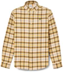 Timberland Men's Midweight Flannel Check Long-Sleeve Patterned Shirt - Angora