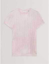 Ted Baker Тениска Ted Baker Women's Metallic Slim Fit T-Shirt - Lt-Pink