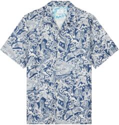 PS Paul Smith Риза с къс ръкав PS Paul Smith Men's Short Sleeve Patterned Tailored Fit Shirt - Blue 49
