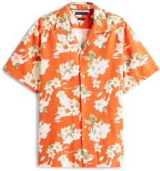 Tommy Hilfiger Men's Floral Short-Sleeve Patterned Shirt - Orange 0KP