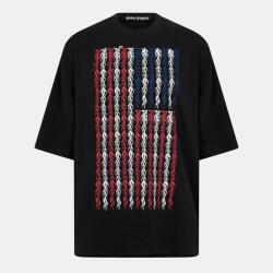 Palm angels Тениска PALM ANGELS Men's Flames Flag Oversized T-Shirt - Black